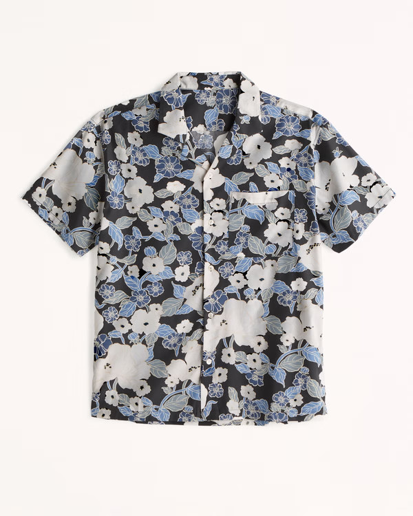 Men's Performance Button-Up Shirt | Men's Tops | Abercrombie.com | Abercrombie & Fitch (US)