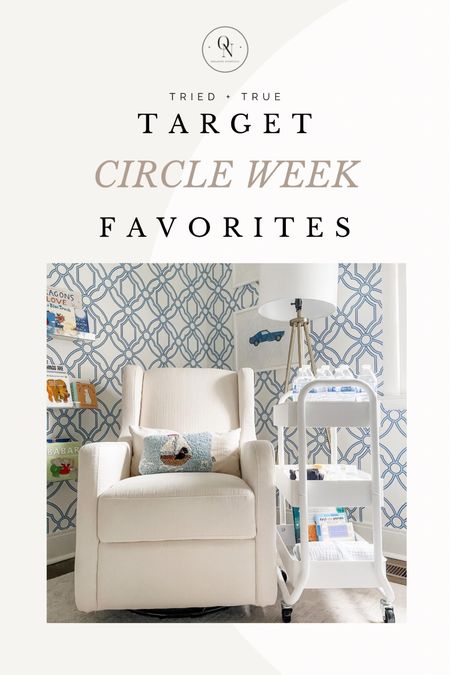 All the parts and pieces you need to build the viral postpartum nursing cart are on sale during Target Circle Week.

- nursing cart
- storage trays
- burp cloths
- snack bars
- extra long phone charger
- hair ties
- water bottle with straw
- hand sanitizer
- haaka
- milk screen test strips



#LTKxTarget