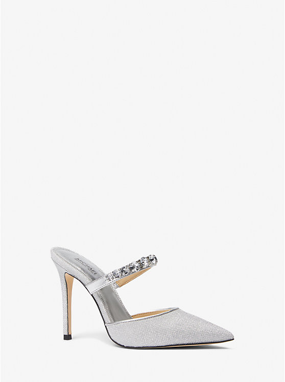 Jessa Embellished Glitter Mesh Mule | Michael Kors US