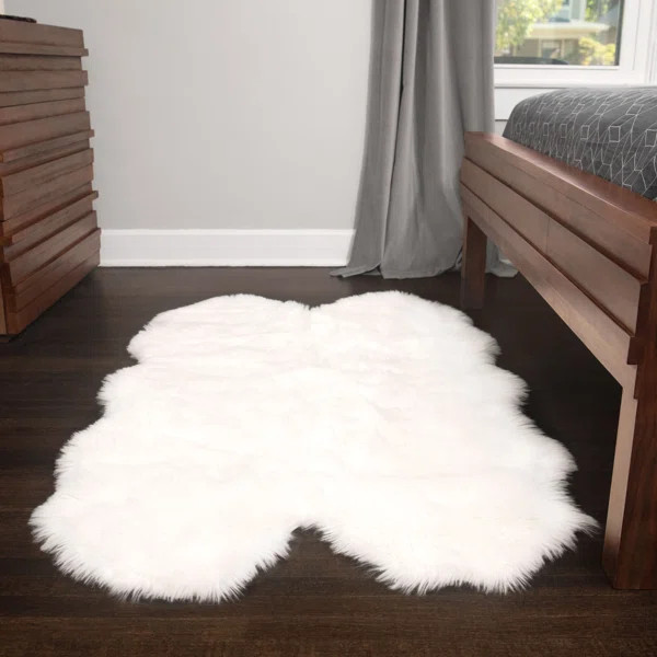 Ilka Shag Area Rug in White | Wayfair North America