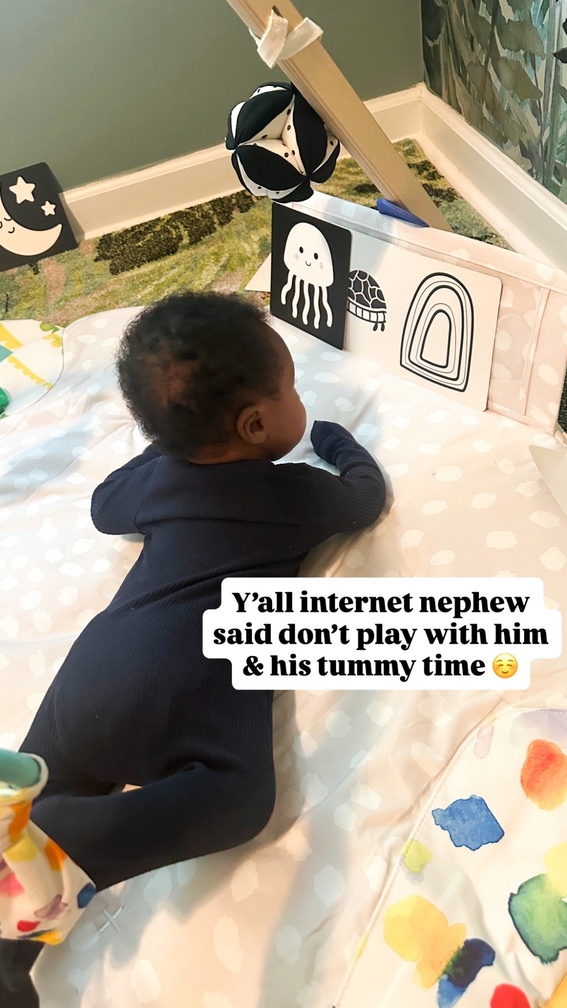 Tummy time flash cards 