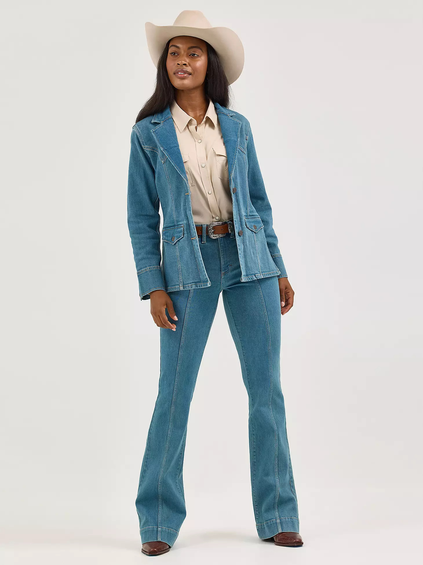 Women's Wrangler Retro® Bailey High Rise Pintuck Trouser Jean | Wrangler