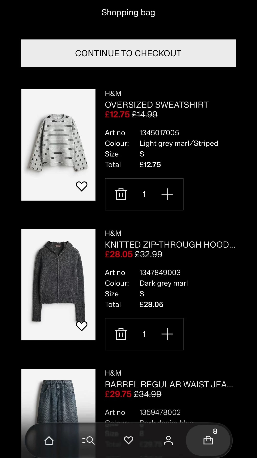 My H&M basket - everything 15% off atm🤍🤍🤍 #hm #autumn #sale