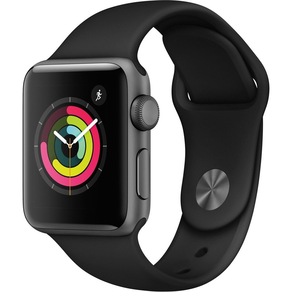 Apple Watch Series 3 GPS 38mm Space Gray Aluminum Case with Sport Band - Black, Adult Unisex | Target