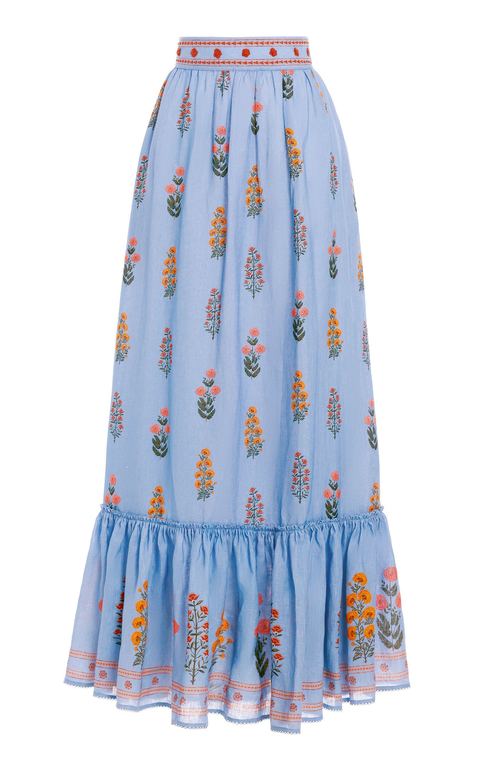 Algodon Dahlia Linen Maxi Skirt | Moda Operandi (Global)