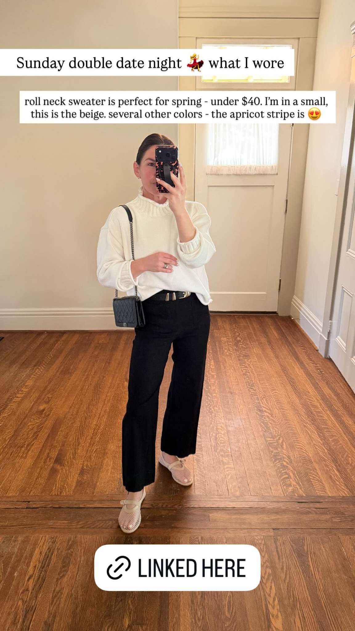 Sunday double date night 💃 what I wore

roll neck sweater is perfect for spring - under $40. I'm in a small, this is the beige. several other colors - the apricot stripe is 😍

#LTKdayinmylife #LTKmomlife #LTKootd