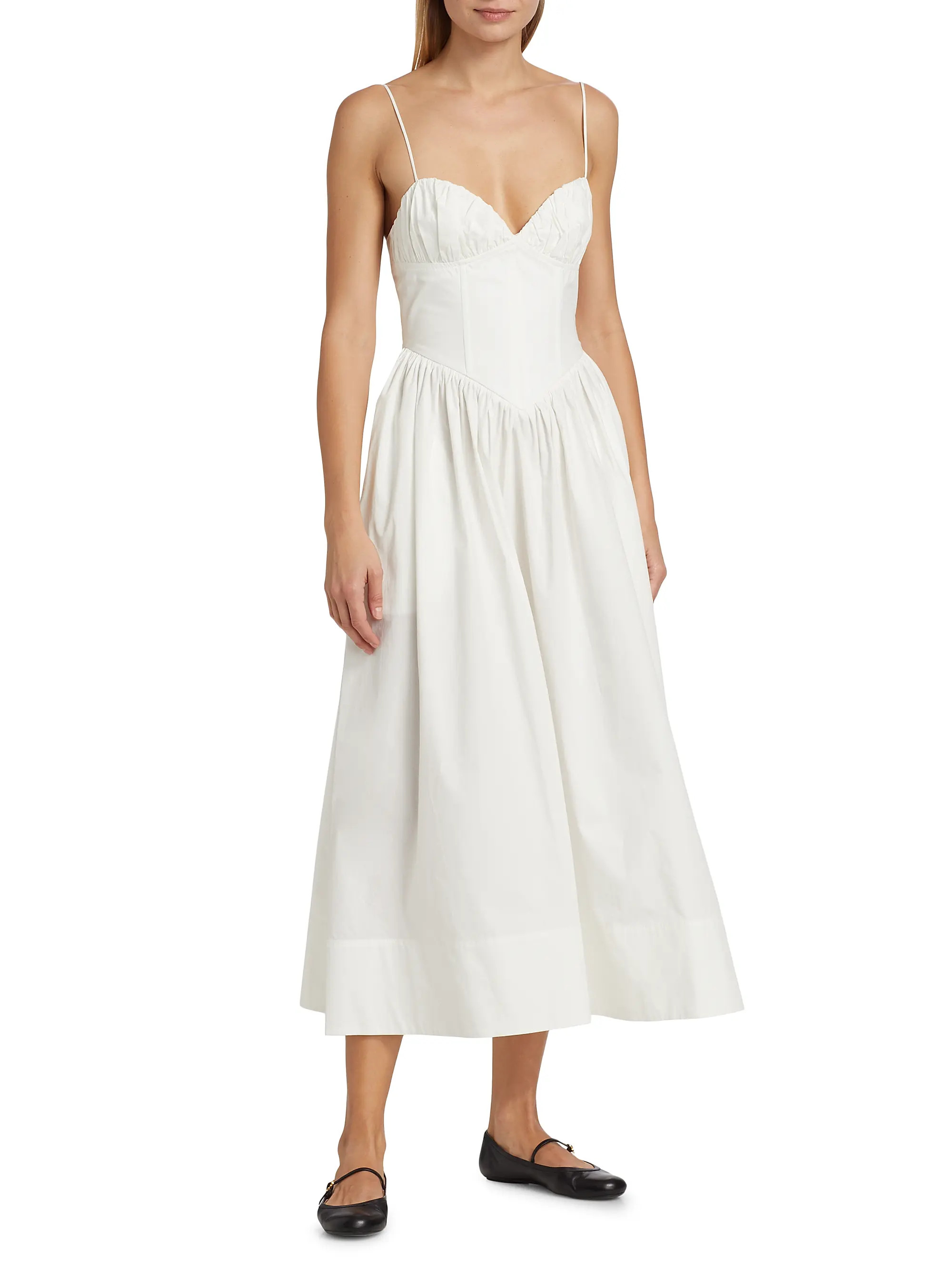 Carmine Cotton Corset Midi-Dress | Saks Fifth Avenue