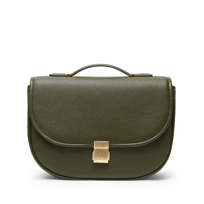 Katy Small Saddle Crossbody | Full grain leather Black Onyx | Leatherology