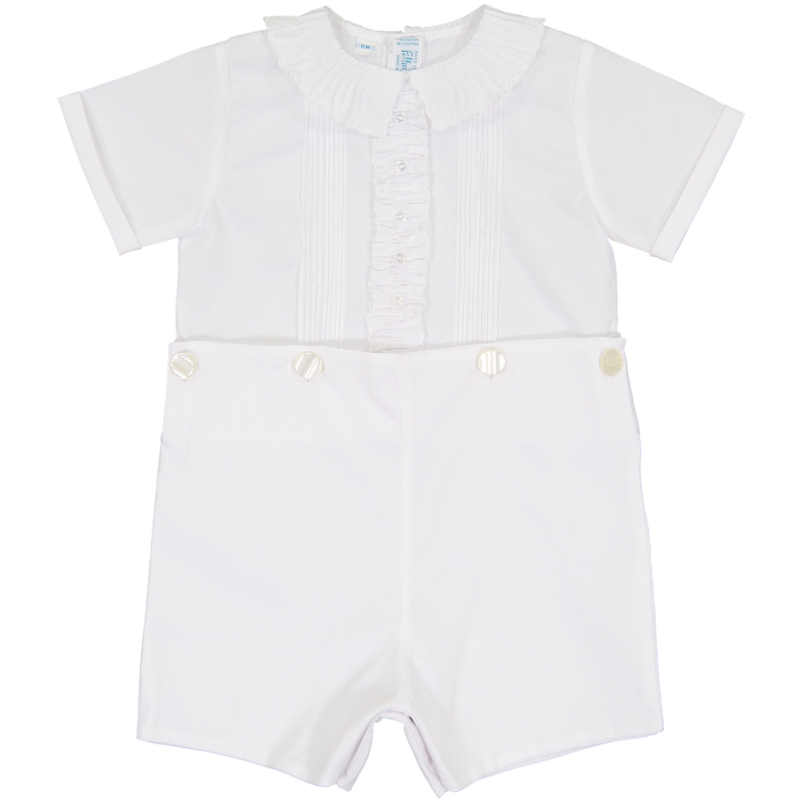 Heirloom Collection Vintage White Ruffled Bobby Suit | Feltman Brothers