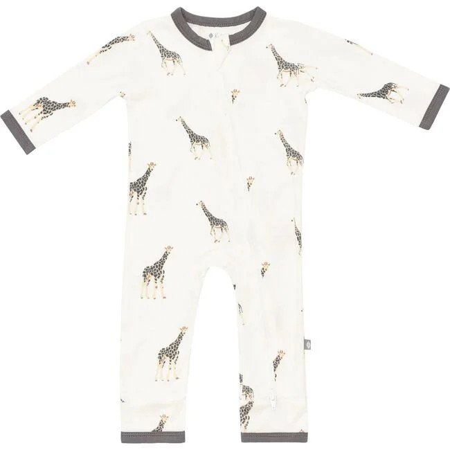 Kyte Baby | Printed Zippered Romper, Giraffe (Yellow, Size 18-24M) | Silky, Lighweight Bamboo | Maisonette | Maisonette