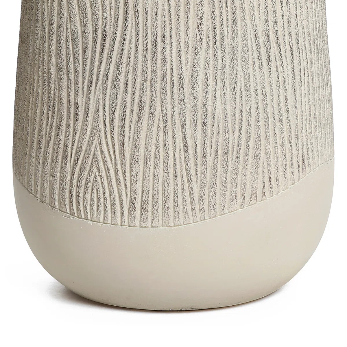 Blended Tan with Wood Pattern Round Tapered Tall MgO Planter, Indoor and Outdoor | Wayfair North America