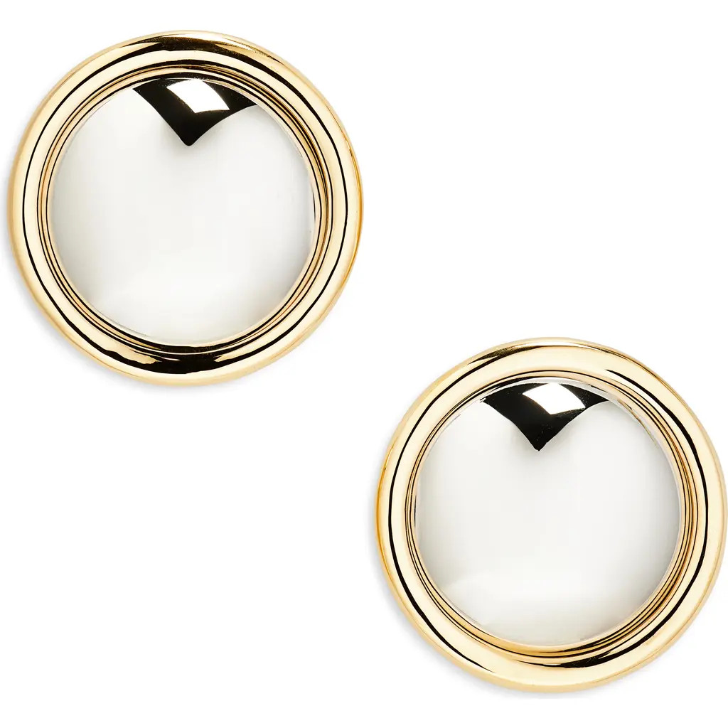 Jacquemus Round Drop Earrings in Silver /Gold 979 at Nordstrom | Nordstrom