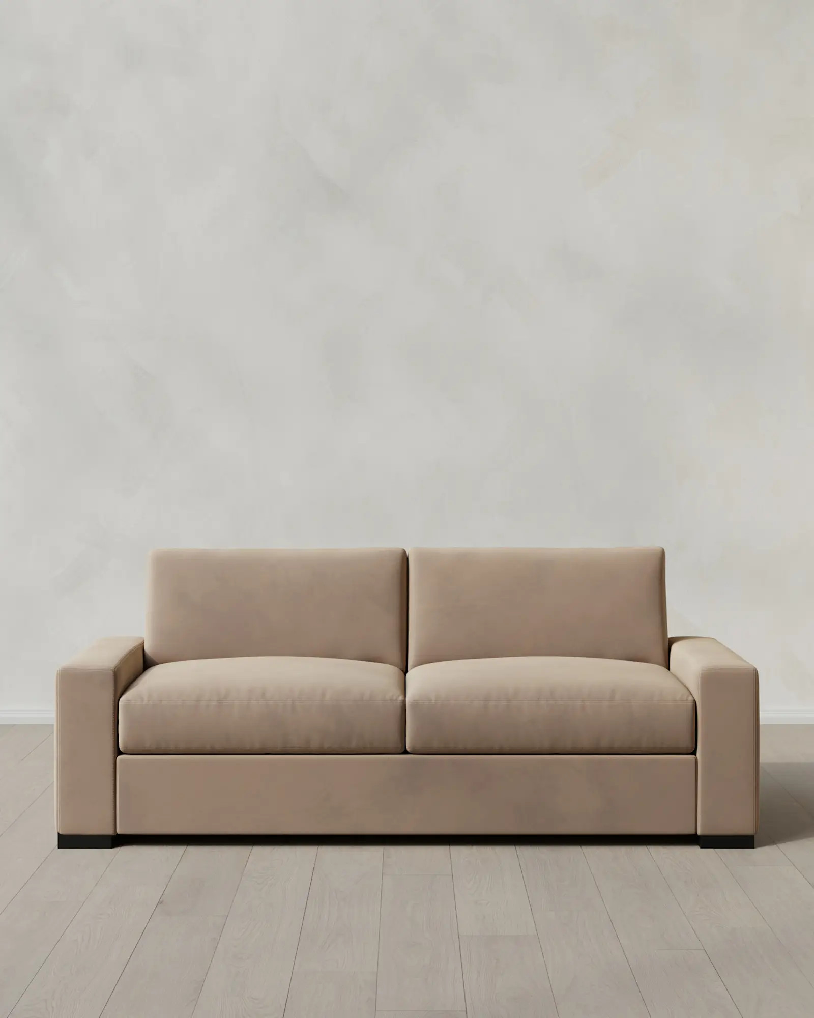 Stillman Performance Velvet Sleeper Sofa in Taupe | Quince