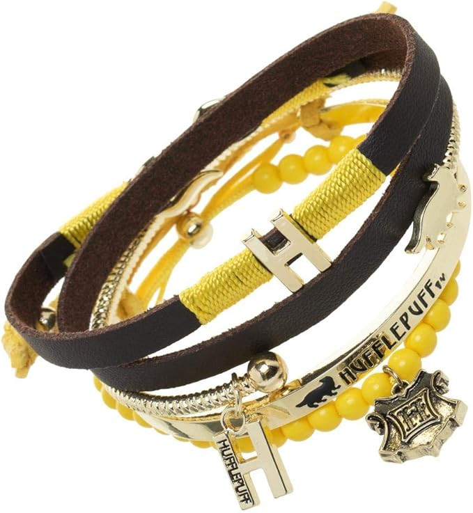 Bioworld Harry Potter Hufflepuff Friendship Bracelet Gift Set - 4 Pack | Amazon (US)
