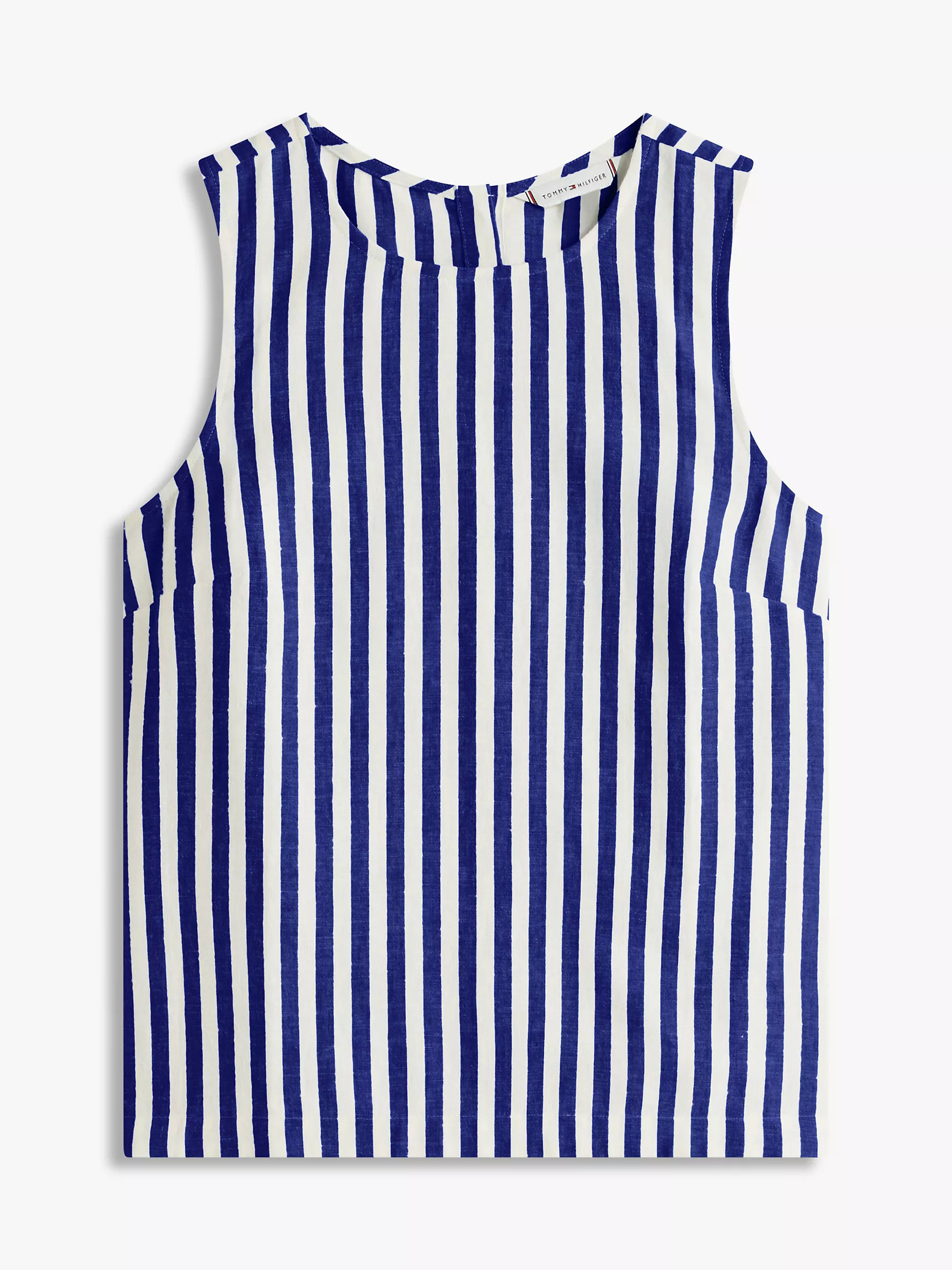 Buttoned-Back Linen-Blend Tank Top | Tommy Hilfiger | Tommy Hilfiger (US)