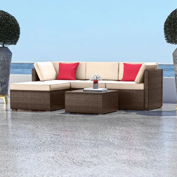 4 - Person Outdoor Seating Group with Cushions | Wayfair North America