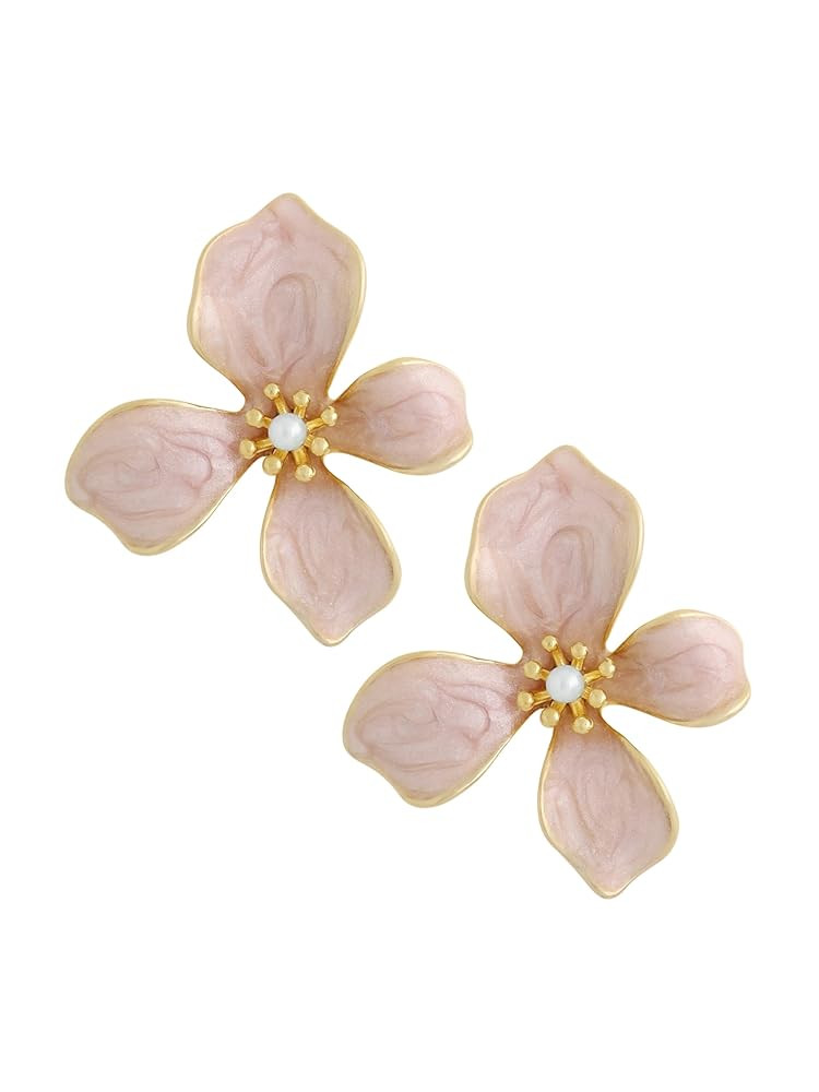 Elegant Pastel Flower Stud Earrings for Women, Floral Earrings Jewelry Accessories Romantic Cool ... | Amazon (US)