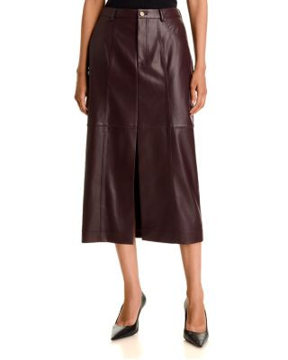 French Connection Madeline Faux Leather Midi Skirt | Bloomingdale's (US)