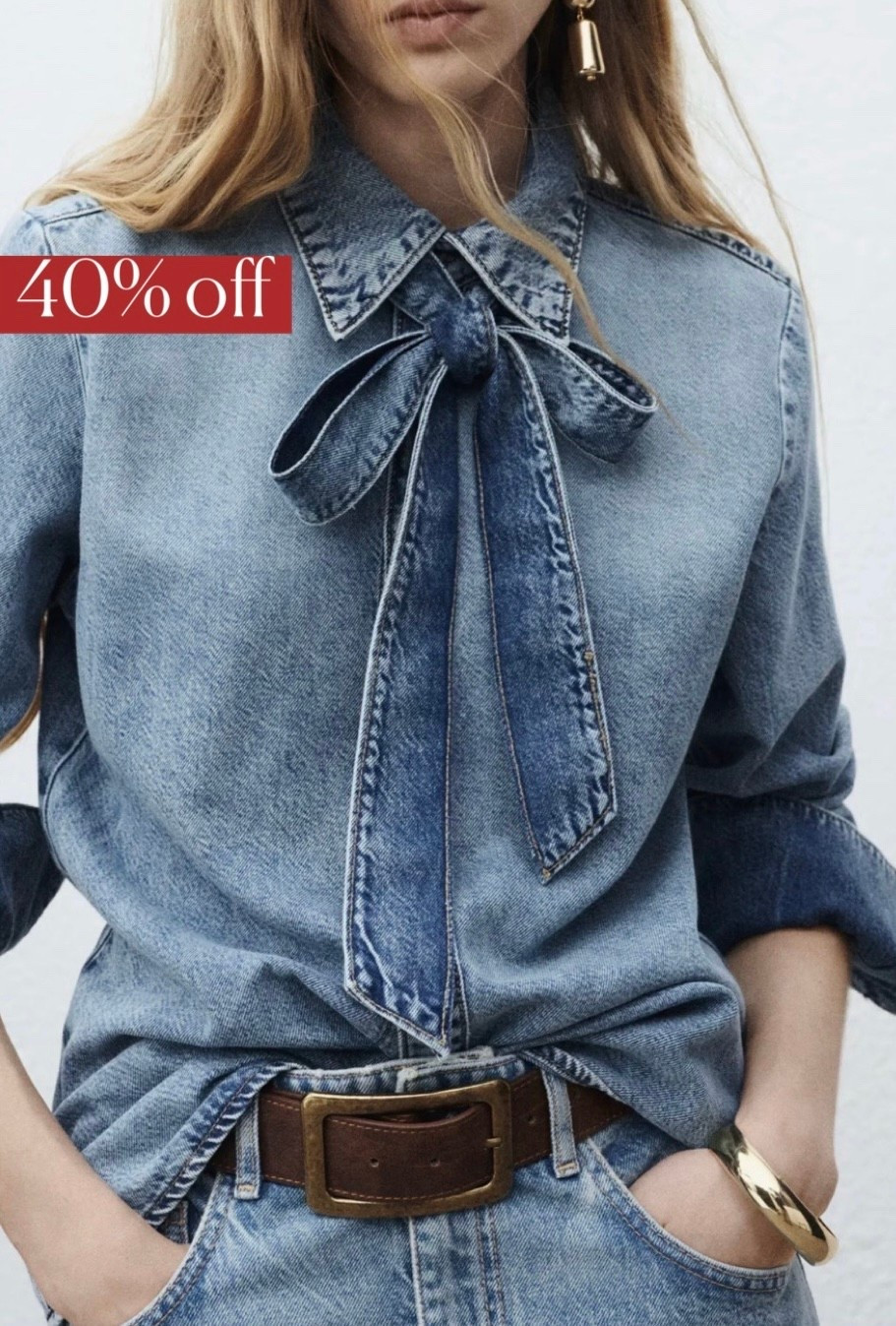 Nordstrom markdown 
Denim top