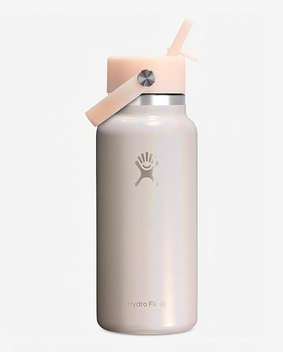 Hydro Flask Water Bottle - Insulated Stainless Steel - Wide Straw Lid, Non Spill, Leakproof in 24... | Amazon (US)