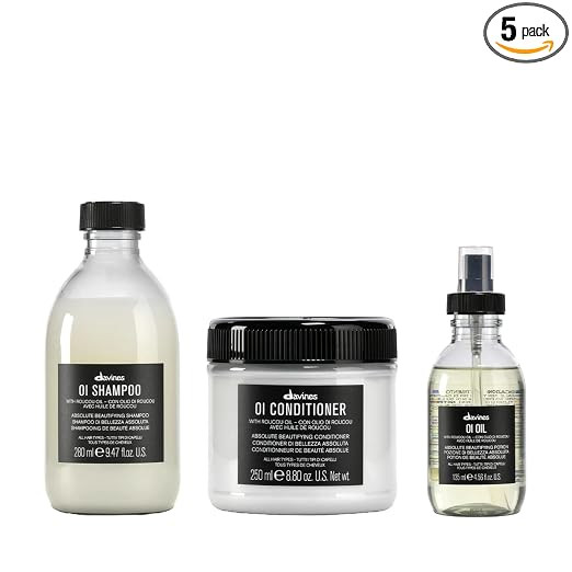 Davines OI Set with OI Nourishing Shampoo & OI Conditioner & OI Oil, for All Hair Types, Adds Sil... | Amazon (US)