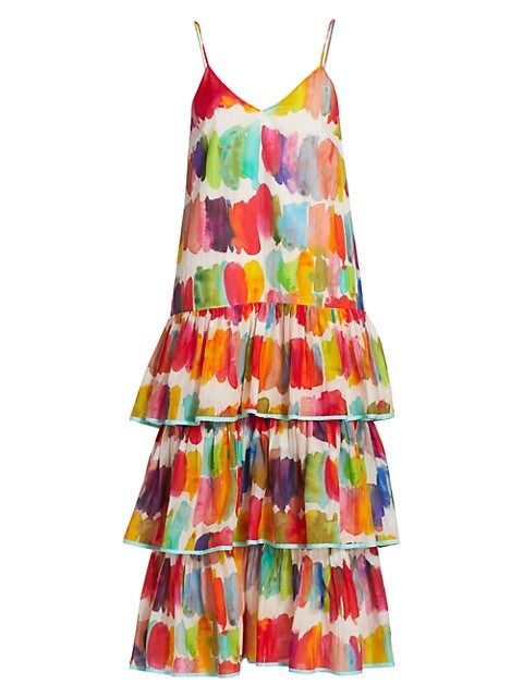Vena Multicolor Tier-Ruffle Midi Dress | Saks Fifth Avenue