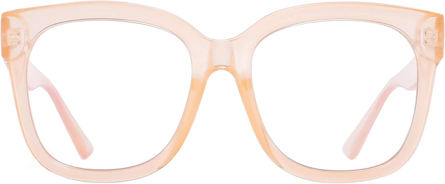 JIM HALO Oversized Blue Light Glasses Square Reduce Eye Strain | Amazon (US)