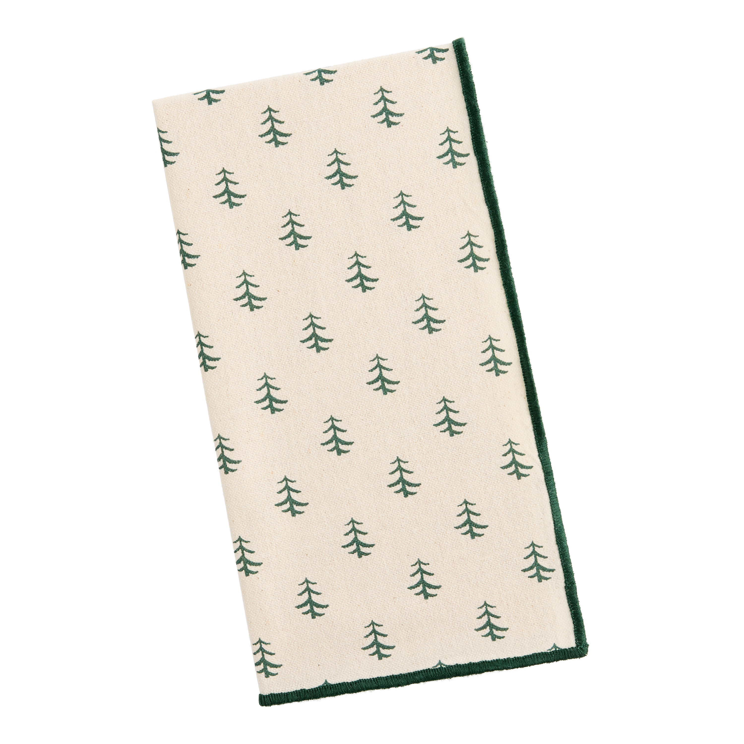 White and Green Nordic Tree Napkin | World Market