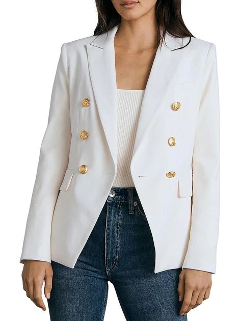 Preston Womens Wool Blend Career Double-Breasted Blazer | Shop Premium Outlets
