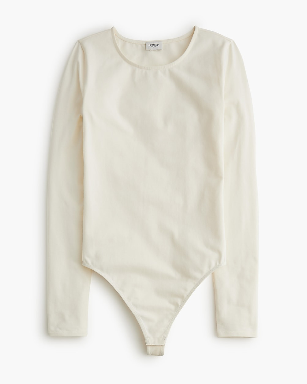 Long-sleeve stretch cotton-blend bodysuit | J.Crew Factory