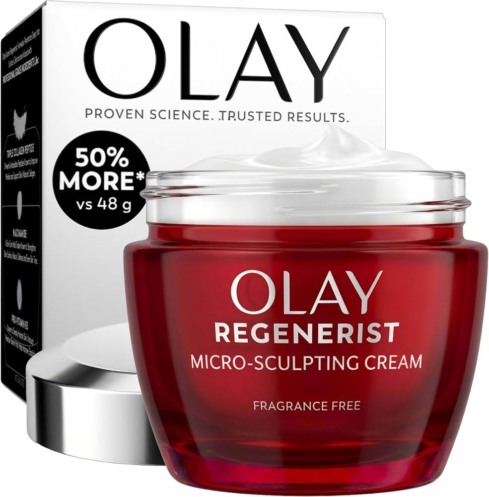 Olay Face Moisturizer, Regenerist Micro-Sculpting Cream for Women, Fragrance-Free - Anti-Aging, A... | Amazon (US)