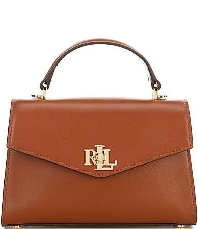Lauren Ralph Lauren Farrah Small Leather Satchel Bag - Lauren Tan | Dillard's