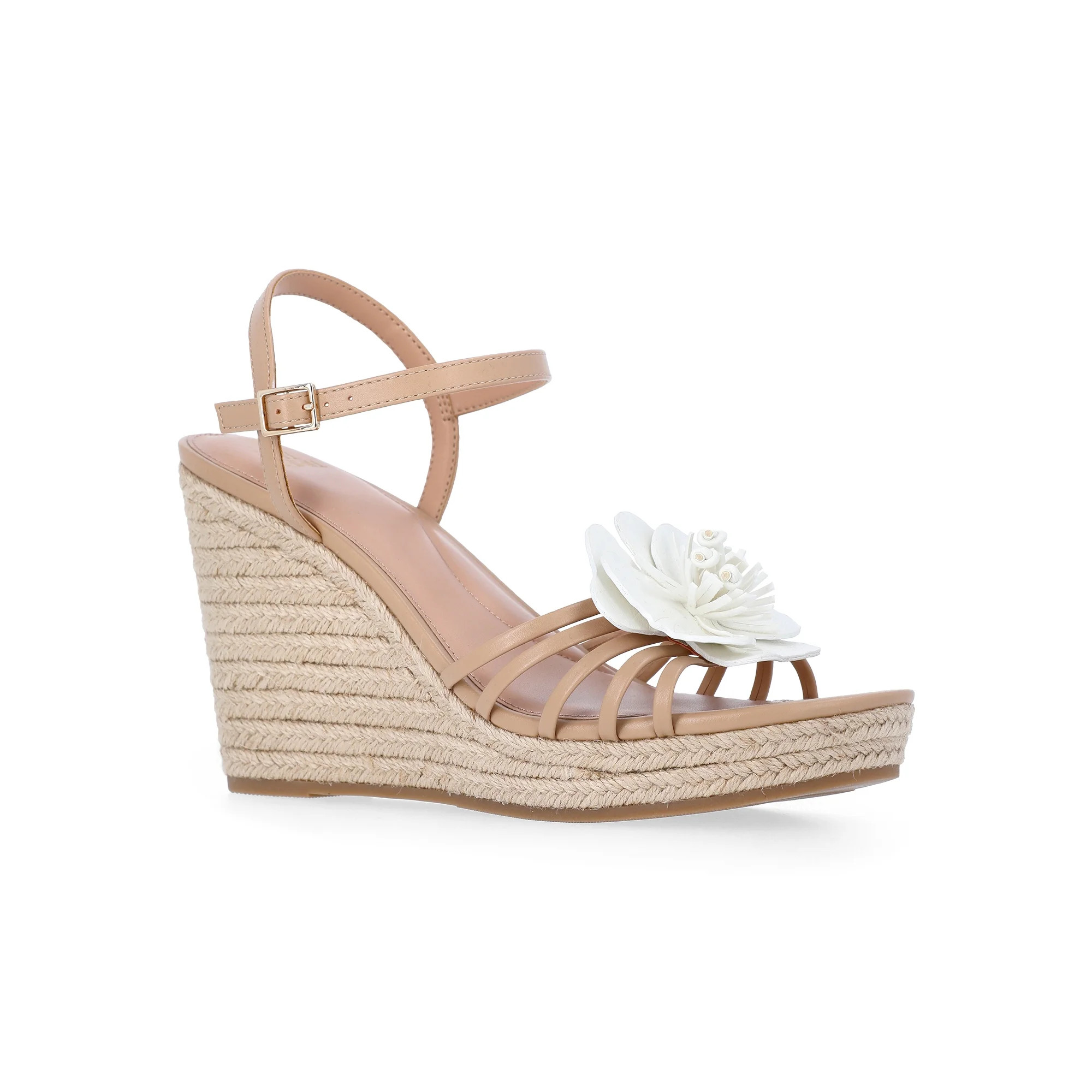 Time and Tru Women's Flower Wedge Espadrille Sandals | Walmart (US)