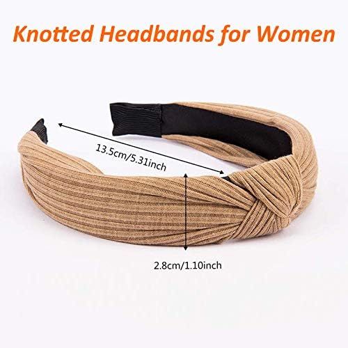 Ondder 10 Pack Knotted Headbands Wide Headbands Bowknot Hard Headbands Headwear Turban Headbands ... | Amazon (US)