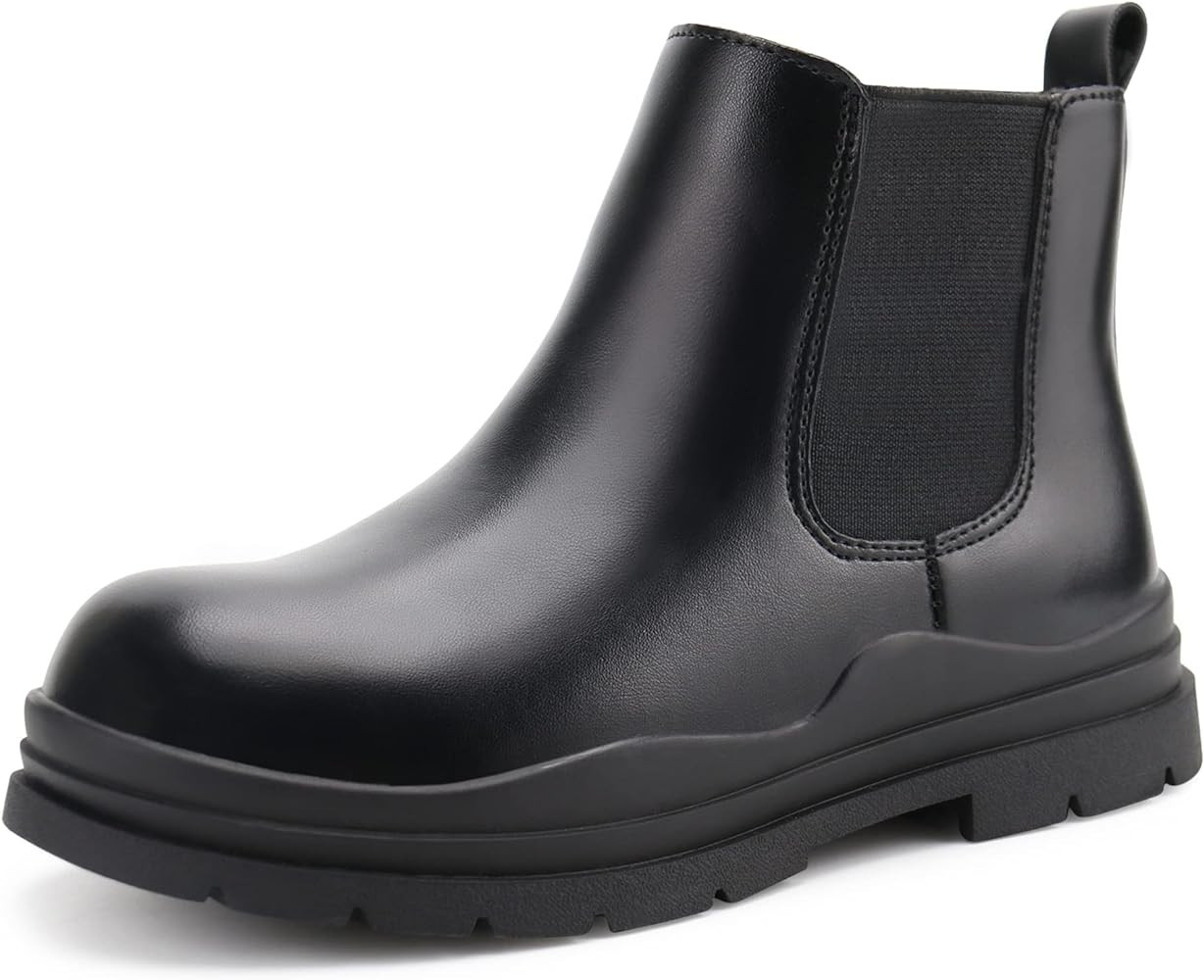 brooman Kids Chelsea Boots Boys Girls Ankle Boots Zipper Booties | Amazon (US)