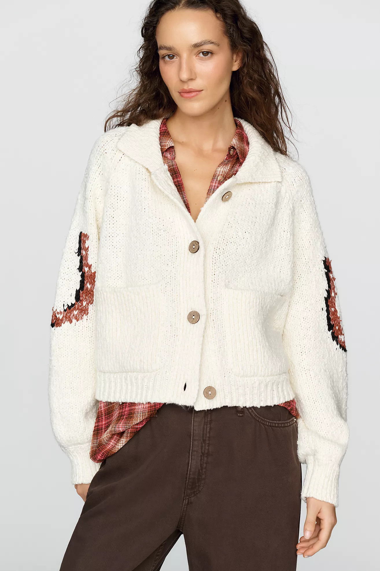 Pilcro Utility Sweater Jacket By Pilcro in White Size S | Anthropologie (US)