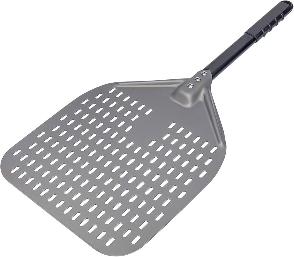 12-Inch Perforated Pizza Peel: Hard Anodized Aluminum Pizza Spatula with Silicone Handle, Profess... | Amazon (US)
