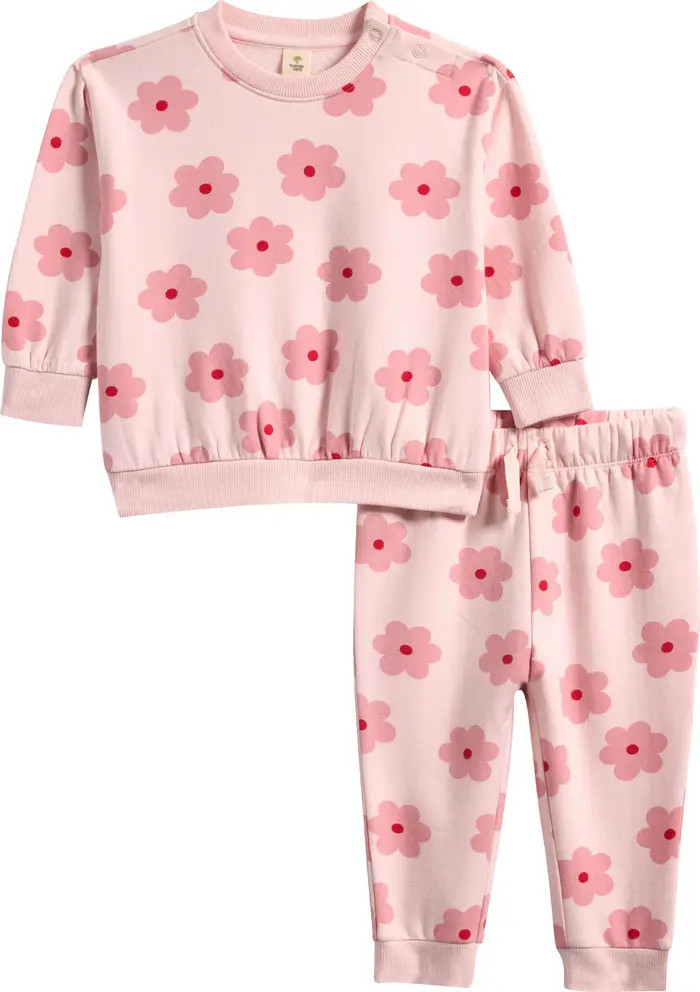 Print Fleece Sweatshirt & Joggers Set | Nordstrom