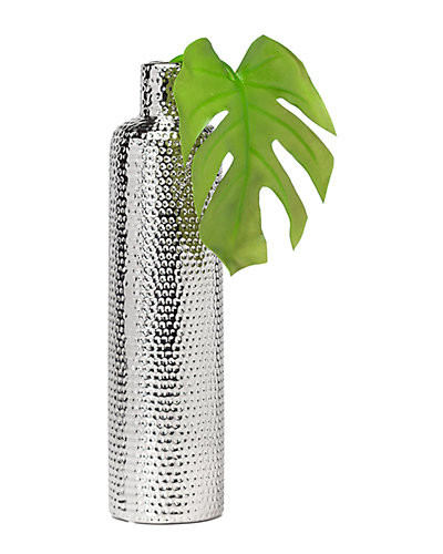 Torre & Tagus Helio Hammered Ceramic 15.5in Tower Bottle Vase | Ruelala