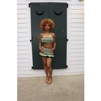 Green Crochet Mini Dress | Etsy (US)