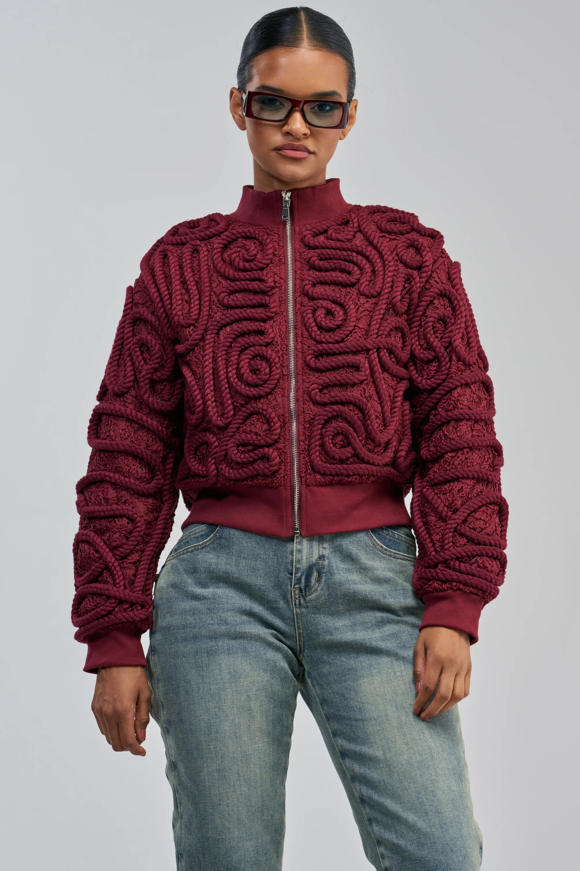 Lace Embroidered Bomber Jacket for Women | AKIRA | AKIRA