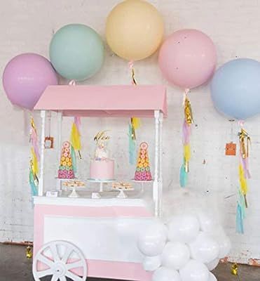 Beaumode 36 Inch Pastel Jumbo Balloons 5pcs Huge Ballloons for Photo Shoot Wedding Decor Baby Sho... | Amazon (US)