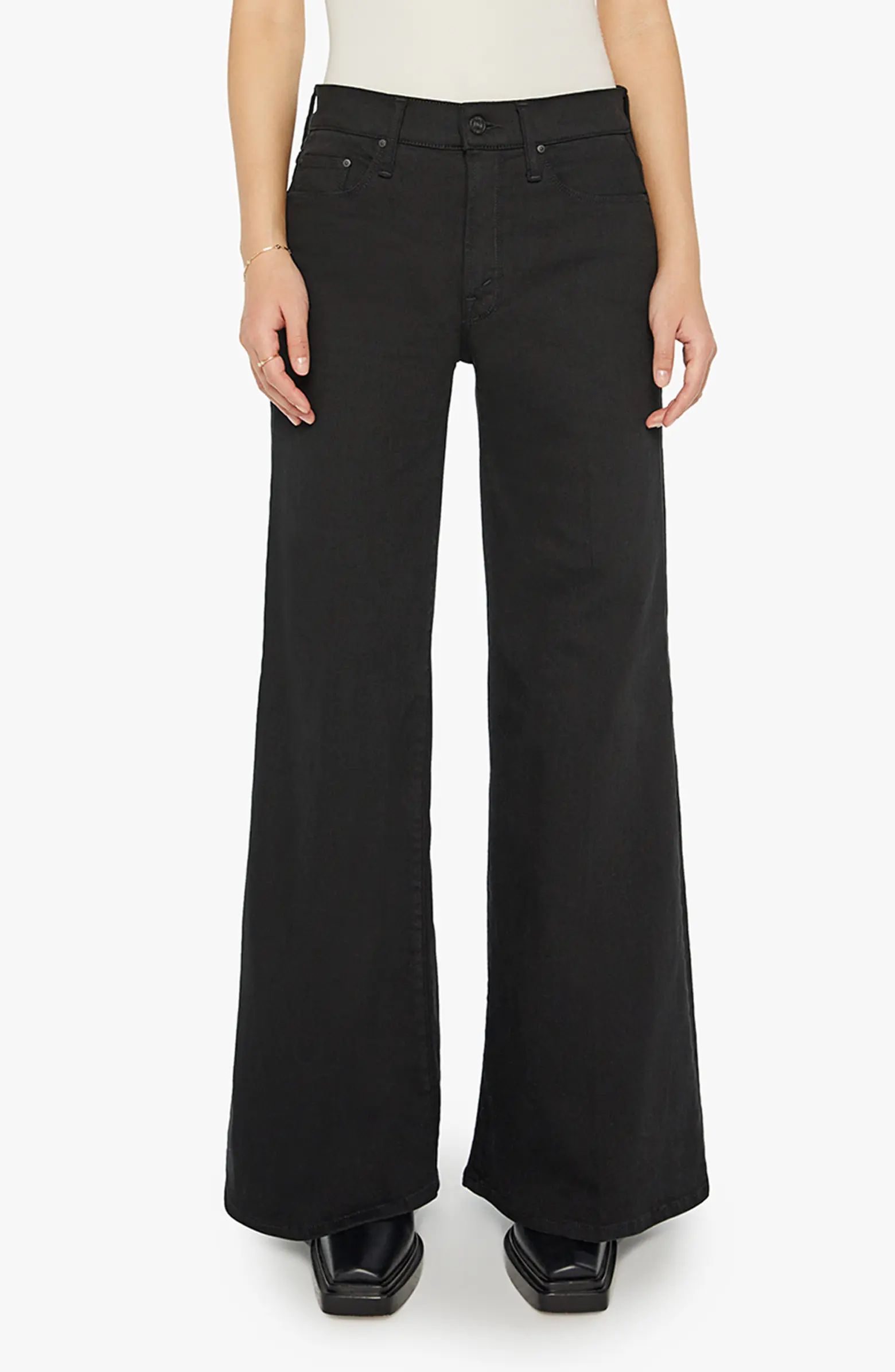 MOTHER Lil' Twister Sneak High Waist Flared Wide Leg Jeans | Nordstrom | Nordstrom