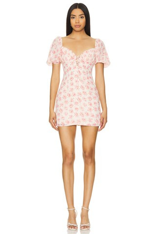 Sherrie Puff Sleeve Dress in Pink Floral | Revolve Clothing (Global)