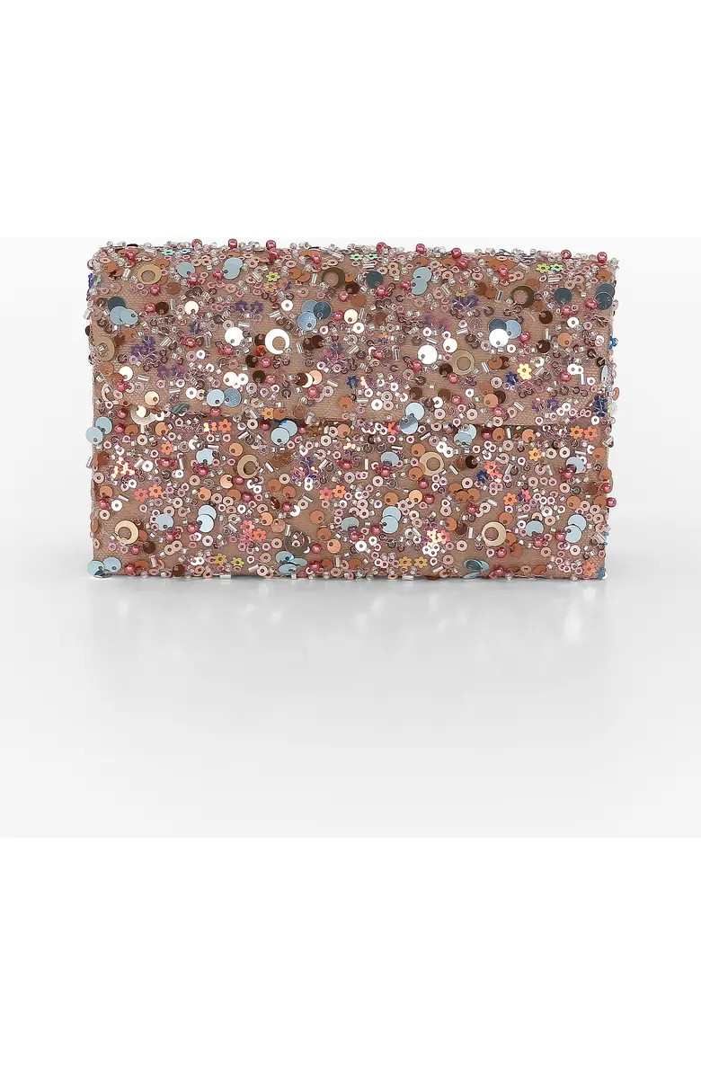 Jewel Badgley Mischka Aurora Beaded Mini Trapezoid Clutch | Nordstrom | Nordstrom
