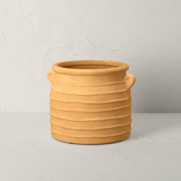 Indoor/Outdoor Earthenware Ribbed Planter Terracotta - Opalhouse™ designed with Jungalow™ | Target