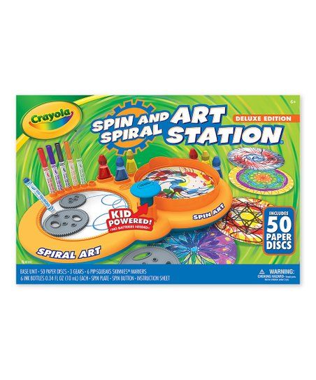 Crayola Orange Spin & Spiral Deluxe Art Station Set | Zulily
