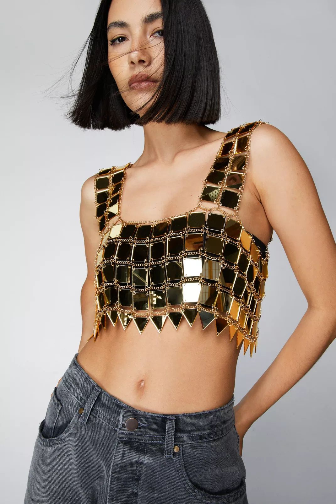 Square Disc Chainmail Cami Top | Nasty Gal (US)