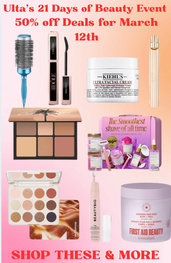 Ulta Beauty steals for March 12th  

 

#LTKOver40 #LTKSaleAlert #LTKBeauty