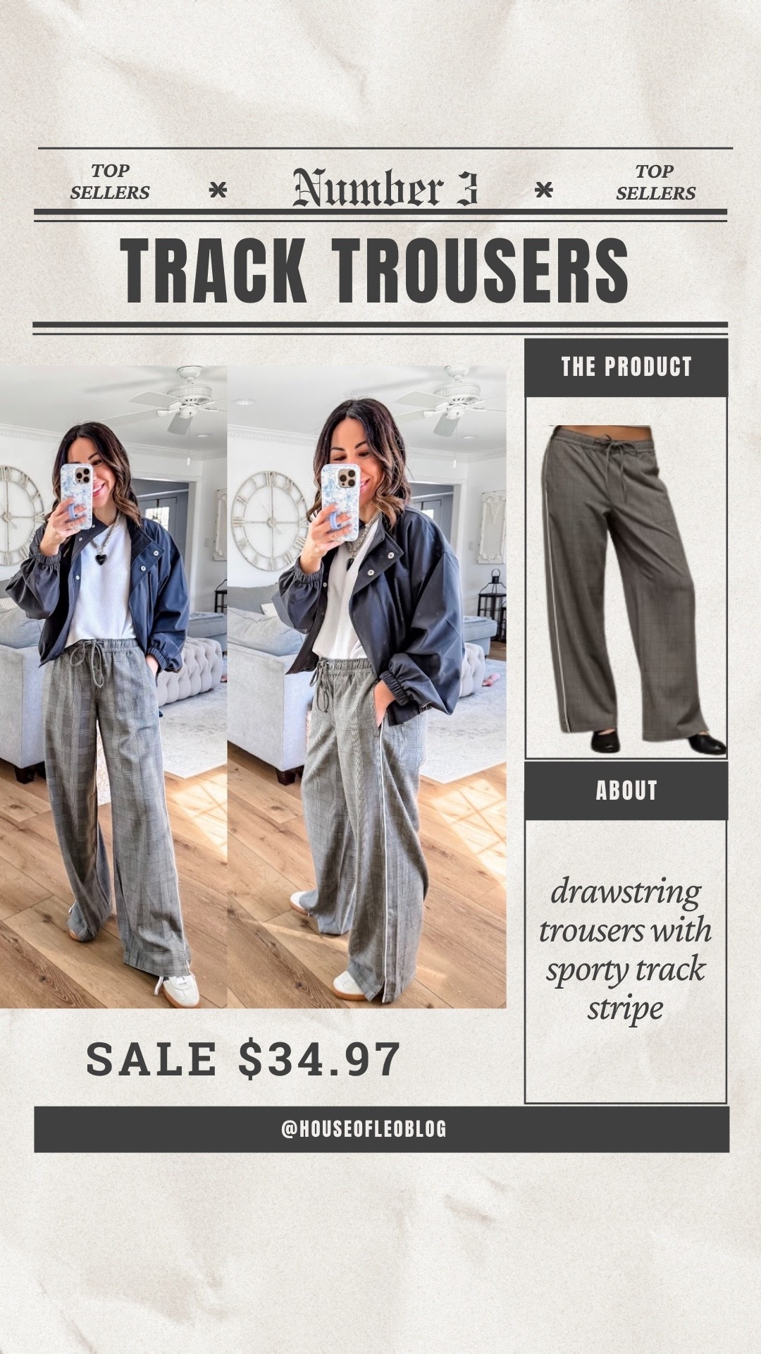 Wearing XS trouser track pants. Small spring jacket. Trousers.

#LTKPetite #LTKSaleAlert #LTKOver40